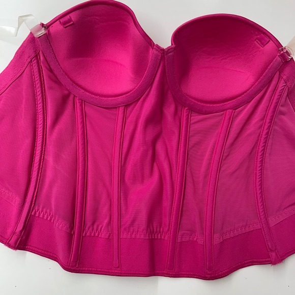 Victoria's Secret Low Back Bustier Corset Women's Size 36A Pink Coquette Y2K - Picture 4 of 8